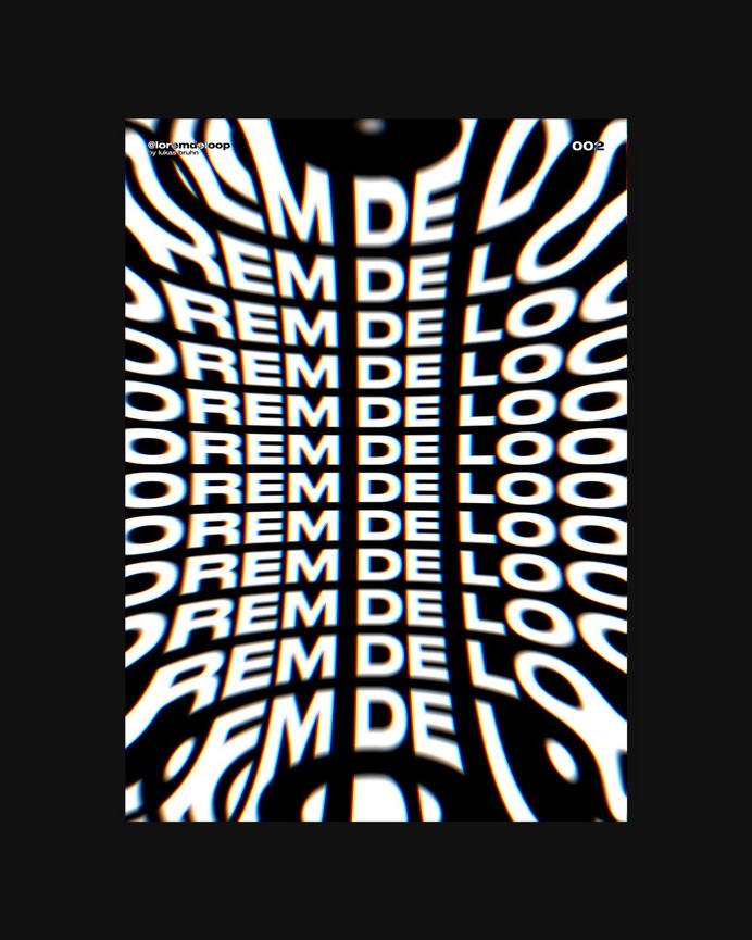 Day 002 🏴‍☠️・ Messing around with After Effects. Do you like it? #loremdeloop ・ ・