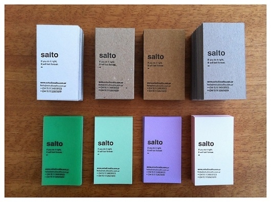Tarjetas SALTO on the Behance Network #tarjetaspersonales #letterpress #stationary