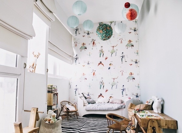 habitacion niños vintage El dormitorio infantil de Brune #interior #pattern #bedroom #child #wood #kids