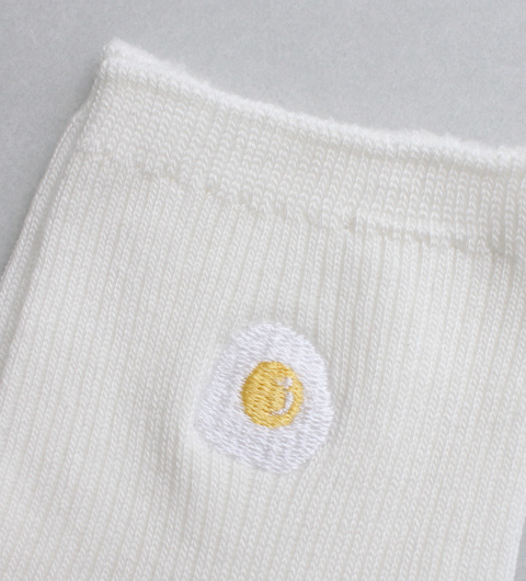Egg embroidery sock, Sleepy Jones
