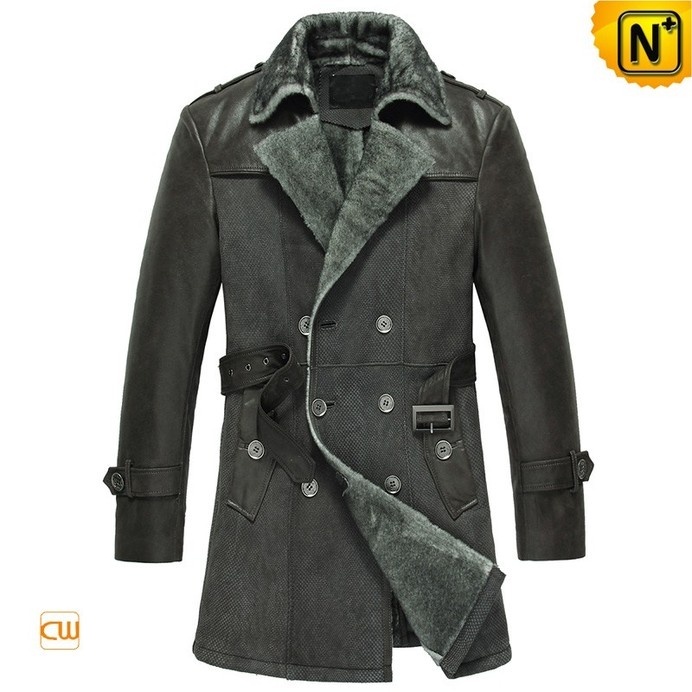Mens Sheepskin Leather Coat CW856058 #sheepskin #mens #coat