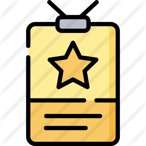 See more icon inspiration related to files and folders, shapes and symbols, id card, accreditation, identification, identity, star, file and business on Flaticon.