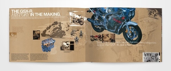 Suzuki - GSX-R #history #old #gsx #typography #design #motorbikes #suzuki #superbikes #brochure #new