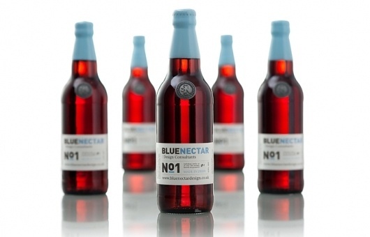 Blue Nectar's No.1 Ale #branding #bottle #alcohol #design #package