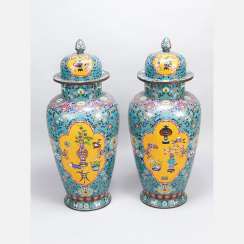 Pair of large imperial Chinese cloisonne vases #Sets #Teasets #Porcelainsets #Antiqueplates #Plates #Wallplates #Figures #Porcelainfigurines #porcelain