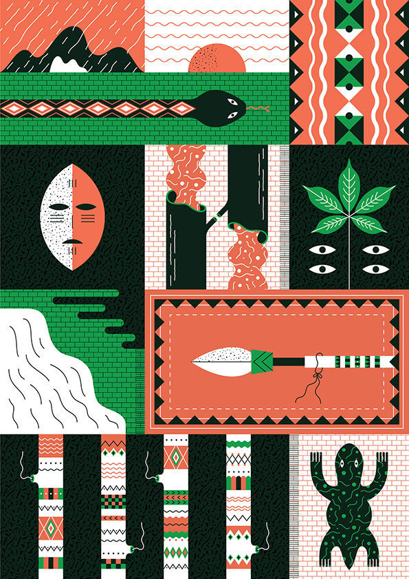 Collage #africa #illustration