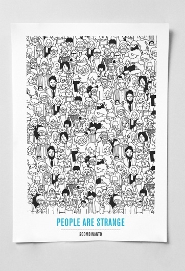 PEOPLE ARE STRANGE on the Behance Network #antonio #colomboni #peopleillustration #graphi