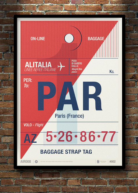 Flight Tag Prints #flight #tag #poster #typography