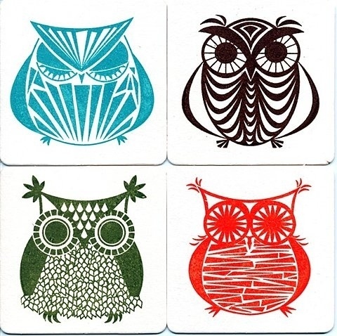 Google Reader (226) #owl #icon #design #retro #illustration #coaster