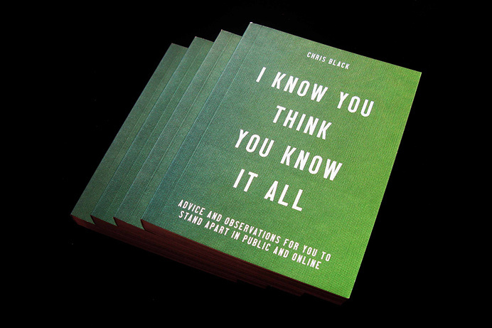 #typography #bookcover #iknowyouthinkyouknowitall #green