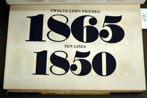 Daily Type Specimen | Large figures from the 1829 Kinsley specimen at... #font #specimen #type #typography