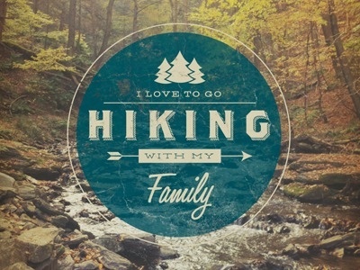 Dribbble - Hiking by Brian Simpson #family #banner #hiking #love #with #typography