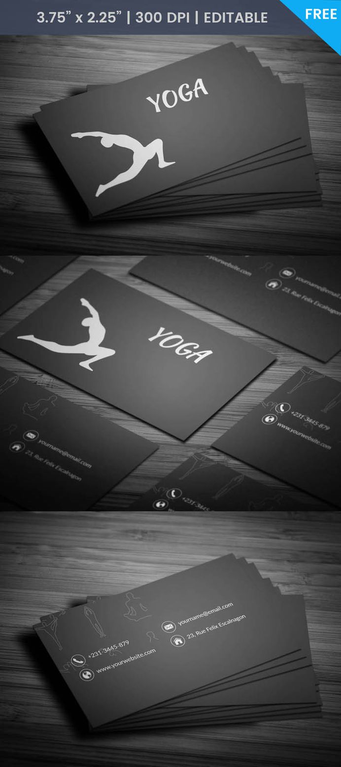 Free Yoga Studio Business Card Template