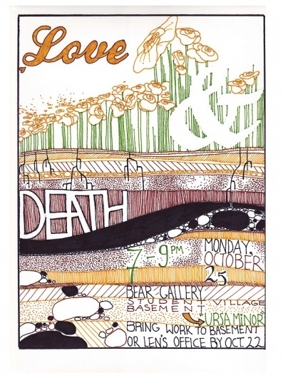 Gig and Event Posters on the Behance Network #gallery #ground #soil #illustration #poster #show #death #love #flowers
