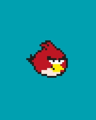 Red #angry #design #pixel #birds #art #character