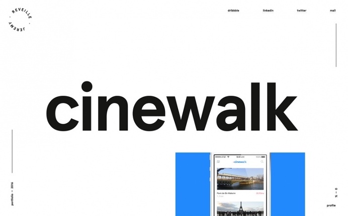 Jeremy Reveille design portfolio site of the day website webdesign new modern simple clean typography type design designer graphicdesign fre