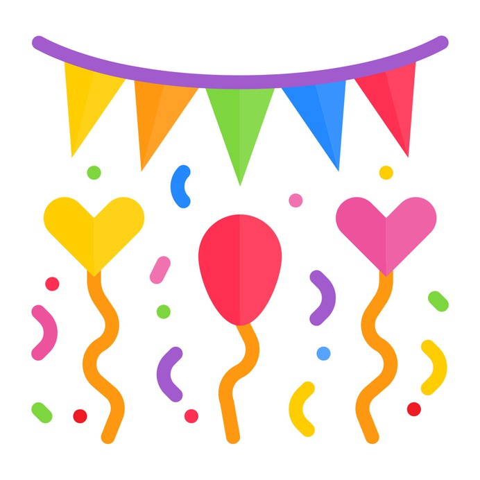 See more icon inspiration related to birthday, fun, garland, bunting, celebration flag, birthday and party, balloons, xmas, ornaments, celebration, decoration, christmas and party on Flaticon.