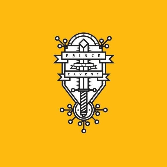 Prince of Ravens - Logo #ian #line #weight #banner #sword #out #there #crest #craft #studio #art #johnson #single