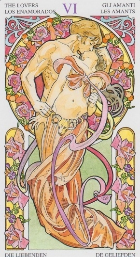 lovers+001.jpg (JPEG Image, 876x1600 pixels) #nouveau #illustration #tarot #art