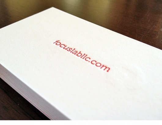 The Focus Blog | Focus Lab, LLC | Branding & ExpressionEngine Experts #business #card #letterpress #clean #simple