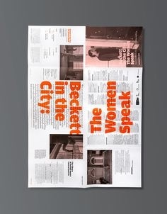 #design #layout #graphic #folded #programme #theatre #urbend
