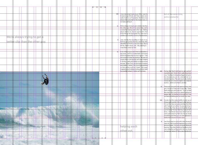 The grid from the View from a blue moon book. John John Florence surfing