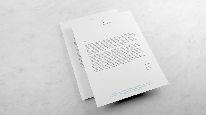 Mason Rose Private Travel branding and stationery, by Redspa http://redspa.uk