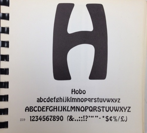 Daily Type Specimen | Hobo from ATF. Because sometimes I have to be... #typography