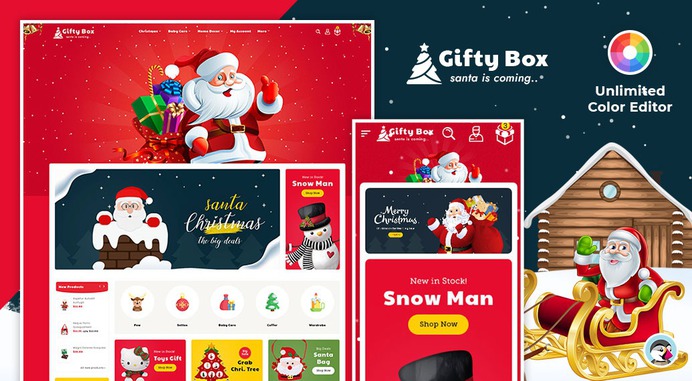 #Christmas #Gift #GiftyBox - #Prestashop #Responsive #Theme | #TemplateTrip #eCommerce #Website #Design #Template