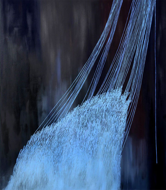 Fluid Lines in Vibrant Color - #art, #fineart, art
