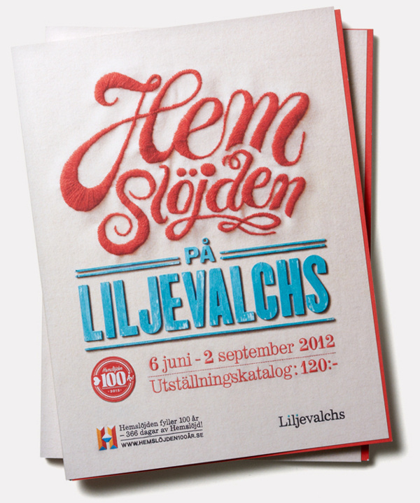 Liljevalchs Gallery Exhibition Identity on Behance #liljevalchs #snask #handmade #identity #sewing