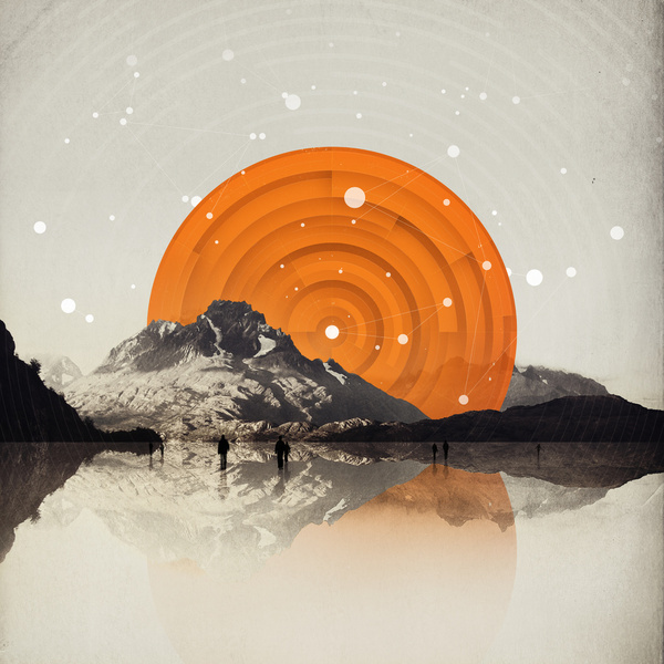 All We Have Is Now Art Print #geometry #design #graphic #nghbrs #landscape #patagonia #reflection
