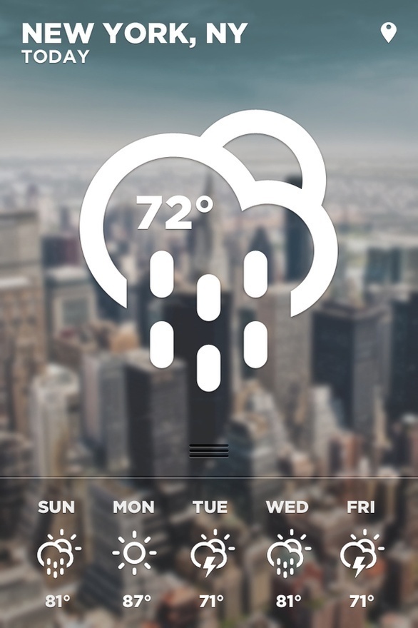 iOS Weather App on the Behance Network #iphone #app #weather