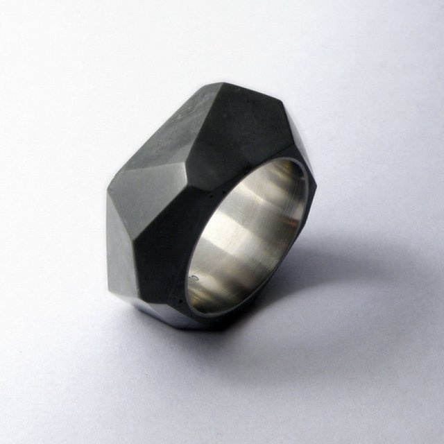 Fancy - Rock Concrete Ring by 22Designstudio #ring