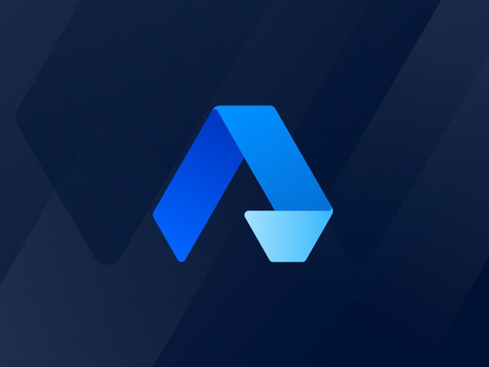 'A' Ident blue letter a cycle movement gradients branding logo