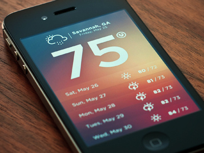 Dropbox weather photo #app #mobile #ui
