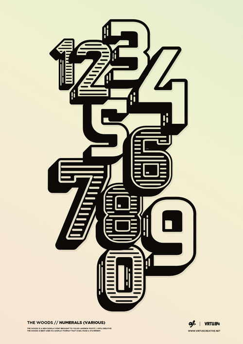 visualgraphc:The Woods Display Font Andrew Footit #design #poster #typography