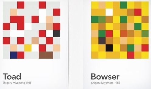 Designer Breaks Down, Mixes Videogame Characters Into 'Scrambled Pixels' - DesignTAXI.com #pixel #videogame #poster