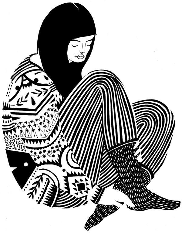 Karolin Schnoor #illustration #pattern #girl