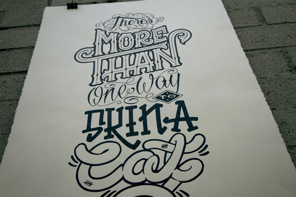 Skin A Cat Me and Gonzo #lettering #kin #a #meandgonzo #cat #poster #rad #sharpie #typography