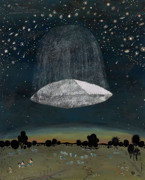 "Bad Luck House" & "Big Dreams" by Esther Watson #sky #illustration #stars #planets #ufo