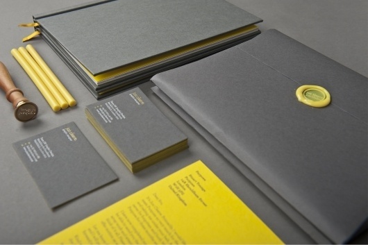 jon cleave self promotional material www.joncleave.com #stamp #business #self #portfolio #yellow #book #seal #candle #envelope #wax #promotion #cards #grey