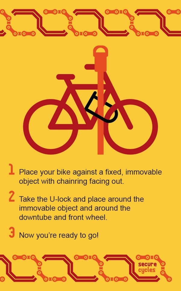 Secure Cycles on Behance #security #bicycle #cause #campaign #brand #identity #poster #type #locking #social