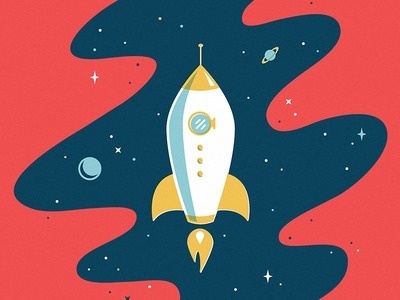 Rocket #spaceship #illustration #rocket