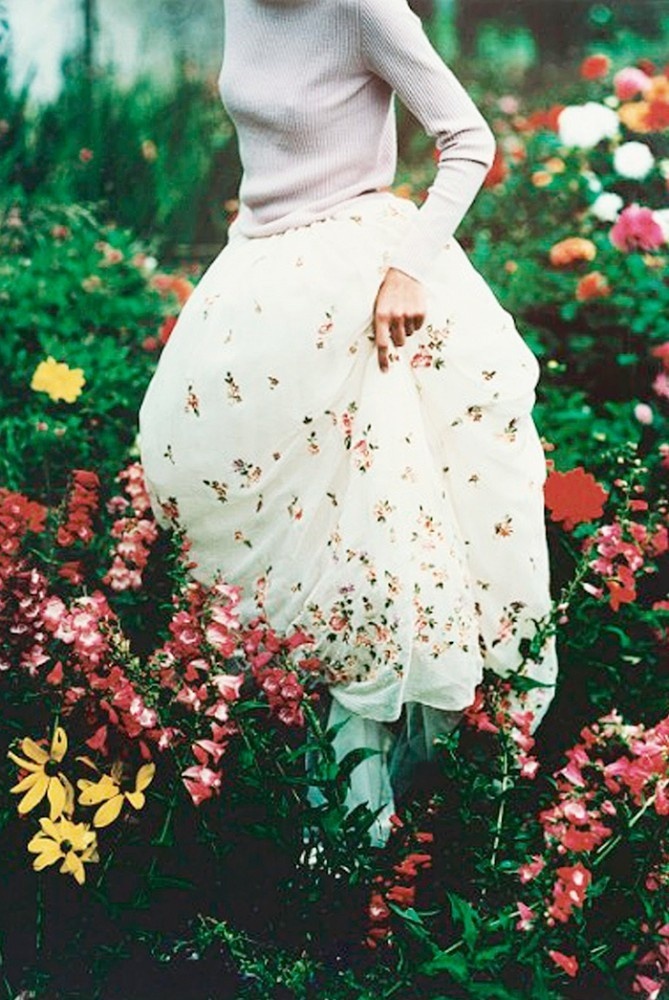 fashion, dress, flowers