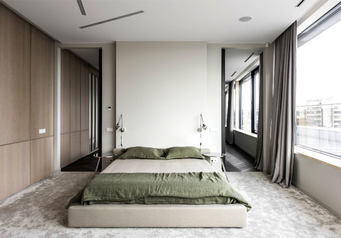 Minimalist Urban Dwelling in Vilnius in Dark Color Selection - InteriorZine #decor #interior #home
