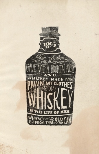Whiskey Art Print by Jon Contino | Society6 #type #illustration #contino #jon