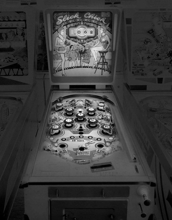 Saudade: Black and White Photos of Vintage Pinball Machines by Michael Massaia
