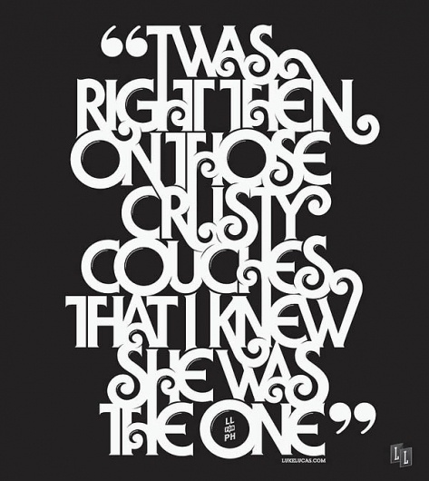 50 Amazing Typography art pieces, enough to quench your Creative thirst #couches #white #black
