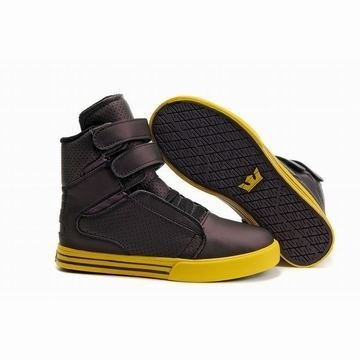 Supra TK Society High Tops Dark Purple/Yellow Women's #shoes